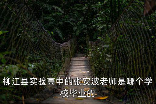 柳江縣實驗高中的張安波老師是哪個學校畢業的