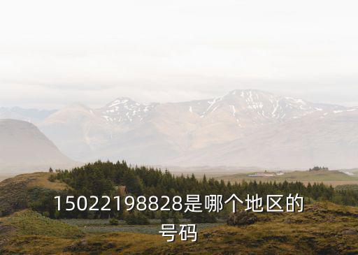 15022198828是哪個地區的號碼
