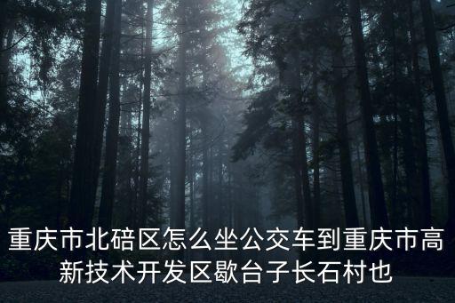 重慶市北碚區怎么坐公交車到重慶市高新技術開發區歇臺子長石村也