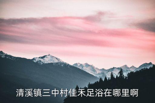 清溪鎮(zhèn)三中村佳禾足浴在哪里啊