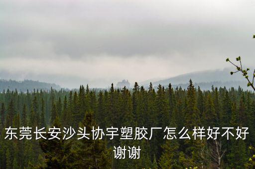 東莞長安沙頭協宇塑膠廠怎么樣好不好謝謝