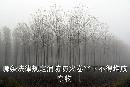 哪條法律規定消防防火卷簾下不得堆放雜物
