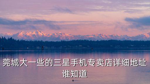 莞城大一些的三星手機專賣店詳細地址誰知道