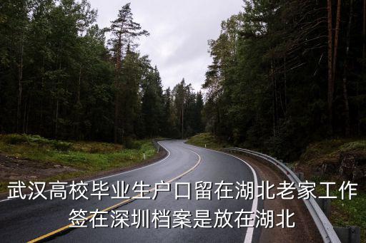 武漢高校畢業(yè)生戶口留在湖北老家工作簽在深圳檔案是放在湖北