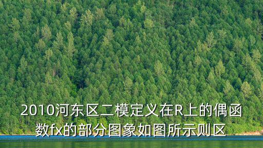 2010河東區二模定義在R上的偶函數fx的部分圖象如圖所示則區