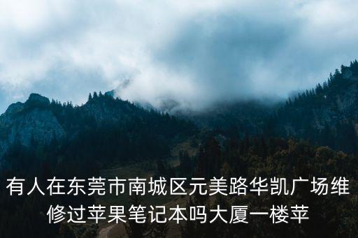 有人在東莞市南城區元美路華凱廣場維修過蘋果筆記本嗎大廈一樓蘋