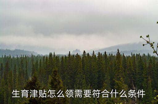 生育津貼怎么領需要符合什么條件