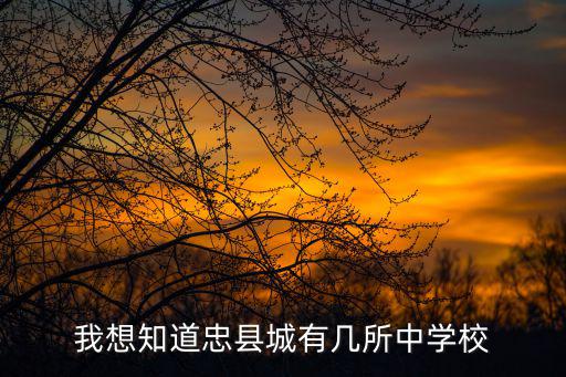 重慶市忠縣最好的中學是哪幾個，忠縣哪個學校好