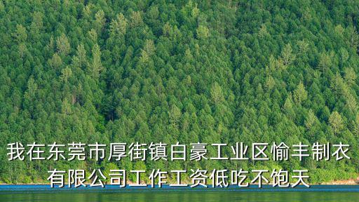 我在東莞市厚街鎮(zhèn)白豪工業(yè)區(qū)愉豐制衣有限公司工作工資低吃不飽天