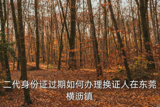 東莞如何換身份證，在東莞長安可以辦理異地身份證更換嗎需要什么材料