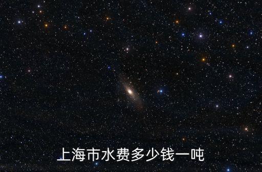 上海市水費多少錢一噸