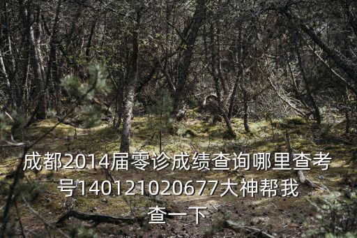 成都2014屆零診成績(jī)查詢(xún)哪里查考號(hào)140121020677大神幫我查一下