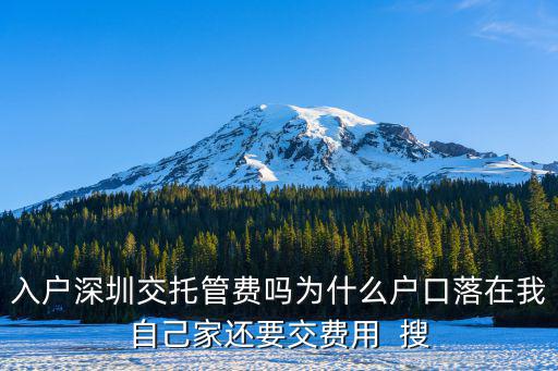 深圳代理入戶收費(fèi)，辦深圳戶口要多少錢