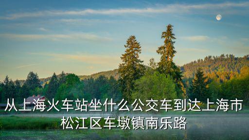 從上海火車站坐什么公交車到達(dá)上海市松江區(qū)車墩鎮(zhèn)南樂路