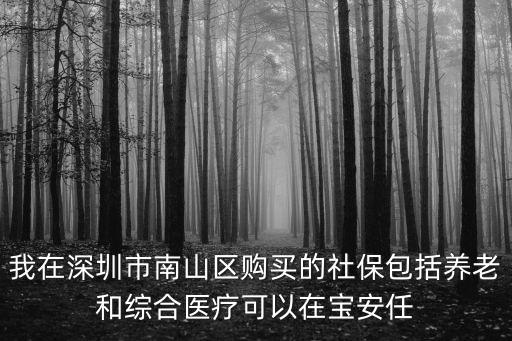 我在深圳市南山區購買的社保包括養老和綜合醫療可以在寶安任
