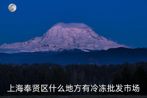 上海奉賢區什么地方有冷凍批發市場