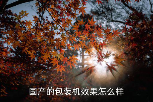 國產(chǎn)的包裝機效果怎么樣