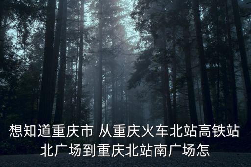 想知道重慶市 從重慶火車北站高鐵站北廣場(chǎng)到重慶北站南廣場(chǎng)怎