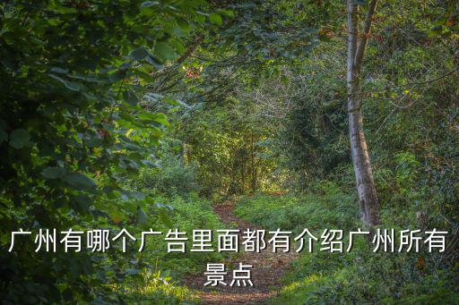 廣州有哪個(gè)廣告里面都有介紹廣州所有景點(diǎn)
