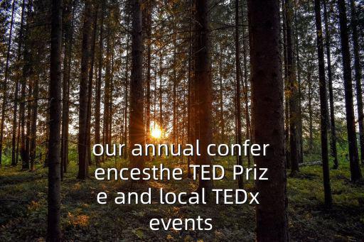 our annual conferencesthe TED Prize and local TEDx events