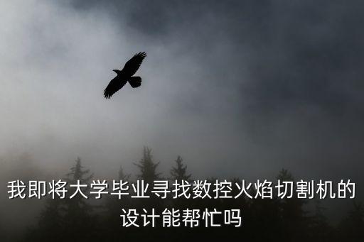 我即將大學畢業尋找數控火焰切割機的設計能幫忙嗎