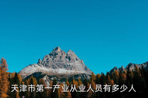 天津市第一產業從業人員有多少人