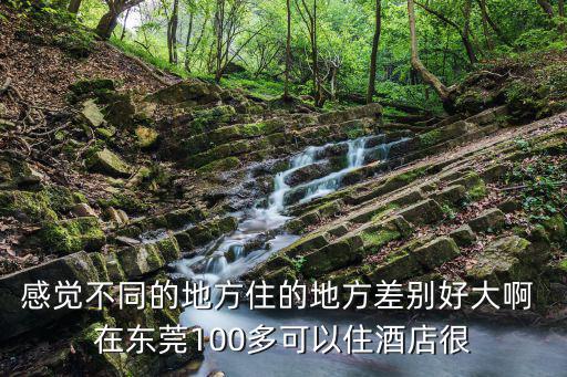感覺不同的地方住的地方差別好大啊 在東莞100多可以住酒店很