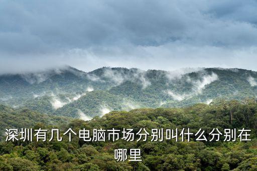 深圳有幾個電腦市場分別叫什么分別在哪里