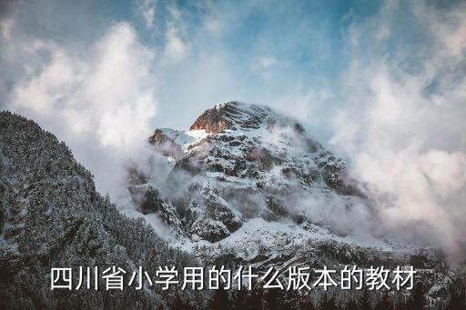 四川省小學(xué)用的什么版本的教材