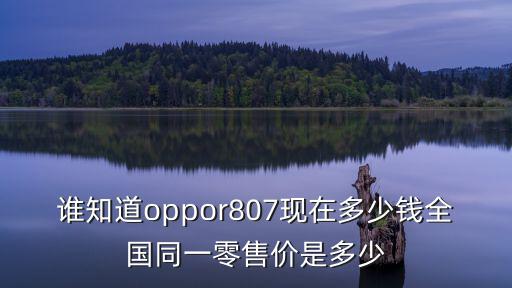 誰知道oppor807現(xiàn)在多少錢全國同一零售價(jià)是多少