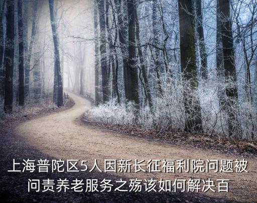 上海市普陀區民政局領導，上海5人因錯轉福利院老人被問責他們需要承擔哪些法律責任