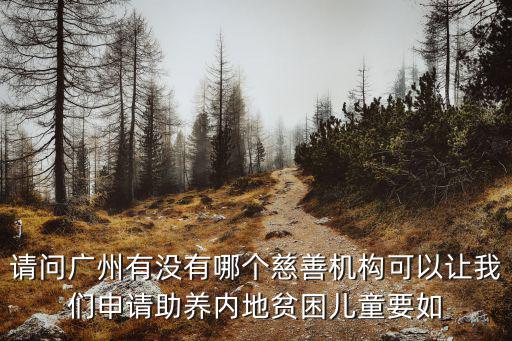 請問廣州有沒有哪個慈善機構可以讓我們申請助養內地貧困兒童要如