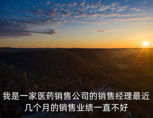 我是一家醫藥銷售公司的銷售經理最近幾個月的銷售業績一直不好