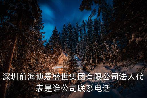深圳前海盛世，深圳前海博愛盛世集團有限公司法人代表是誰公司聯系電話