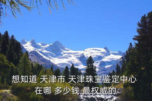 想知道 天津市 天津珠寶鑒定中心 在哪 多少錢 最權(quán)威的