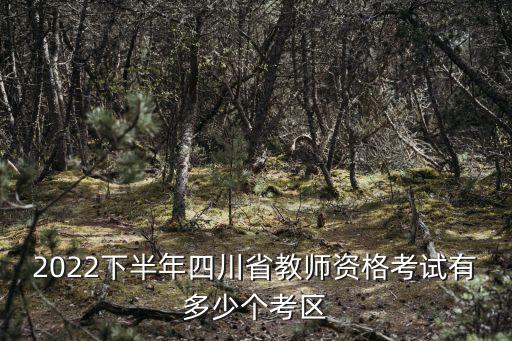 2022下半年四川省教師資格考試有多少個考區