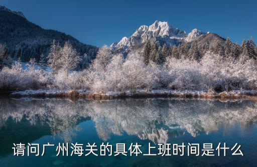 請問廣州海關的具體上班時間是什么