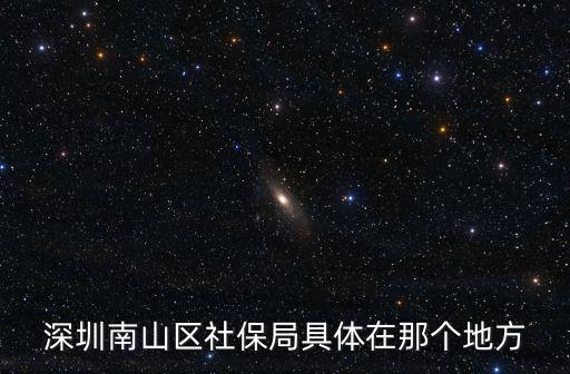 深圳南山區社保局具體在那個地方