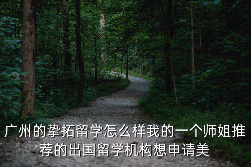 廣州的摯拓留學怎么樣我的一個師姐推薦的出國留學機構想申請美