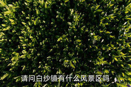 廣州白沙村有什么玩的，請問白沙鎮有什么風景區嗎