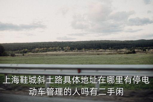 上海鞋城斜土路具體地址在哪里有停電動車管理的人嗎有二手閑