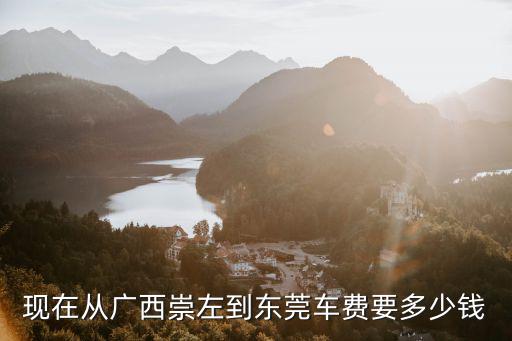 現在從廣西崇左到東莞車費要多少錢