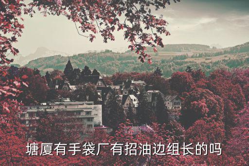 塘廈有手袋廠有招油邊組長的嗎