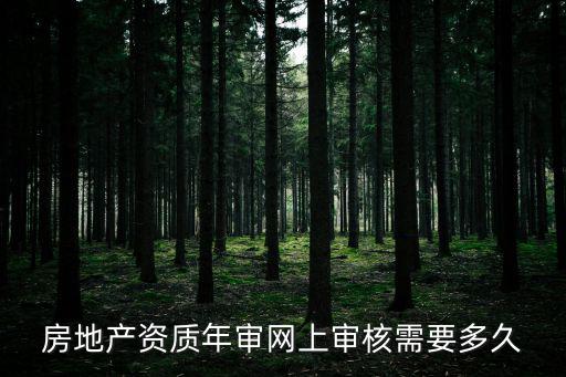 天津市房地產開發企業資質審核，房地產資質年審網上審核需要多久