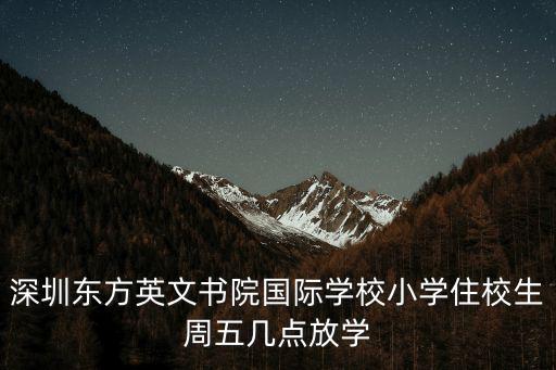 深圳東方國際學(xué)校，深圳東方英文書院學(xué)費