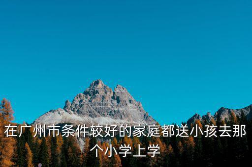 在廣州市條件較好的家庭都送小孩去那個(gè)小學(xué)上學(xué)