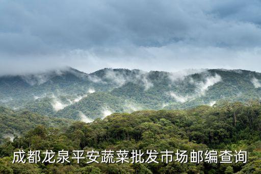 成都龍泉平安蔬菜批發市場郵編查詢