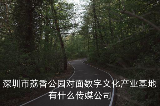 深圳市荔香公園對面數字文化產業基地有什么傳媒公司