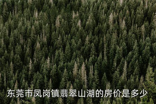東莞市鳳崗鎮(zhèn)翡翠山湖的房價是多少