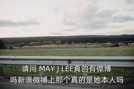 請問 MAY J LEE真的有微博嗎新浪微博上那個真的是她本人嗎